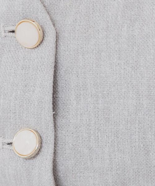 index(インデックス)の「麻混ラメツイードペプラムジレ/セットアップ対応【洗濯機洗い可】(ベスト・レディース・ライトグレー/ブラック・38/36/40)」の19枚目の写真