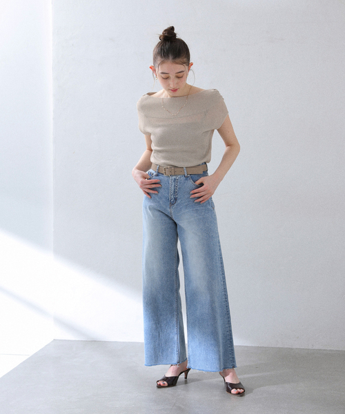 La TOTALITE(ラトータリテ)の「バックシャンオフネックニット(ニット/セーター・レディース・ベージュ/ネイビー/グリーン・FREE)」の13枚目の写真