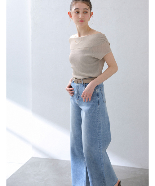 La TOTALITE(ラトータリテ)の「バックシャンオフネックニット(ニット/セーター・レディース・ベージュ/ネイビー/グリーン・FREE)」の17枚目の写真