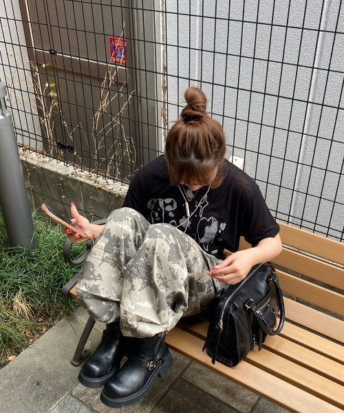 JEANASIS(ジーナシス)の「【25quee】タックワークパンツ/455523(その他パンツ・レディース・ブラック/カーキ系/グレー系その他・FREE)」の6枚目の写真