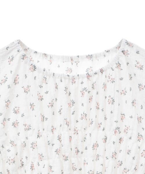 earth music&ecology（アースミュージックアンドエコロジー）の「花柄ポコポコシャーリングトップス（Tシャツ/カットソー・レディース・アイボリー/ブラック・FREE）」の18枚目の写真