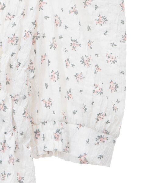 earth music&ecology（アースミュージックアンドエコロジー）の「花柄ポコポコシャーリングトップス（Tシャツ/カットソー・レディース・アイボリー/ブラック・FREE）」の19枚目の写真