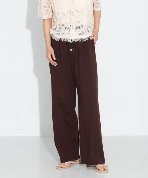 URBAN RESEARCH Sonny Label（アーバンリサーチサニーレーベル）の「『WEB限定』『UR TECH ひやサラクール』イージーワンタックパンツ（その他パンツ・レディース・ブラウン/ベージュ/ブラック・FREE）」の2枚目の写真