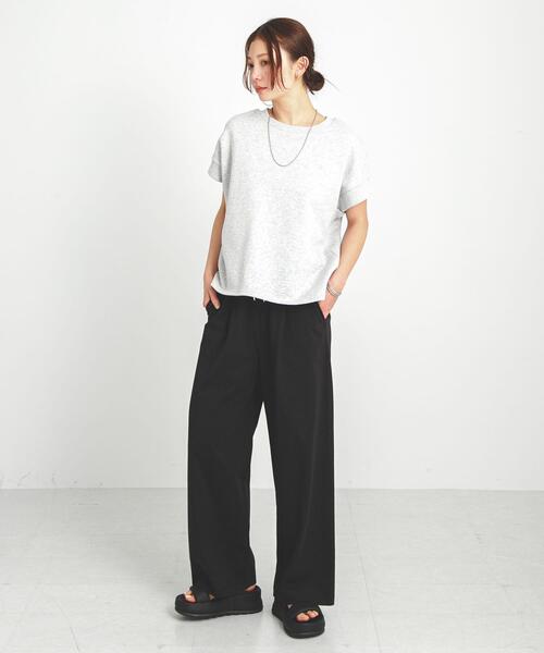 URBAN RESEARCH Sonny Label（アーバンリサーチサニーレーベル）の「『WEB限定』『UR TECH ひやサラクール』イージーワンタックパンツ（その他パンツ・レディース・ブラウン/ベージュ/ブラック・FREE）」の7枚目の写真