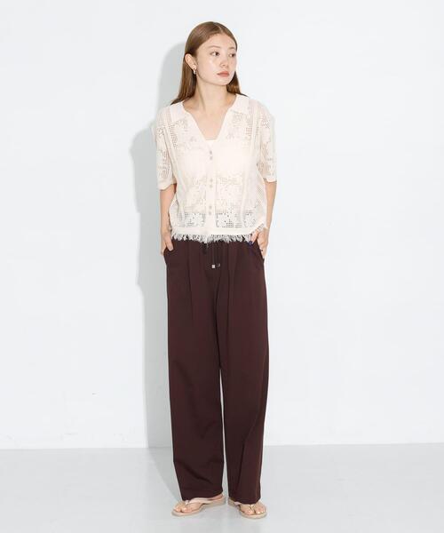 URBAN RESEARCH Sonny Label（アーバンリサーチサニーレーベル）の「『WEB限定』『UR TECH ひやサラクール』イージーワンタックパンツ（その他パンツ・レディース・ブラウン/ベージュ/ブラック・FREE）」の15枚目の写真