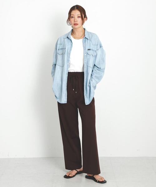 URBAN RESEARCH Sonny Label（アーバンリサーチサニーレーベル）の「『WEB限定』『UR TECH ひやサラクール』イージーワンタックパンツ（その他パンツ・レディース・ブラウン/ベージュ/ブラック・FREE）」の17枚目の写真