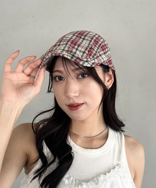 vivienne ハンチング　ベレー帽　チェック Vivienne Westwood（ハンチング/ベレー帽 ・ ピンク/桃色系）の