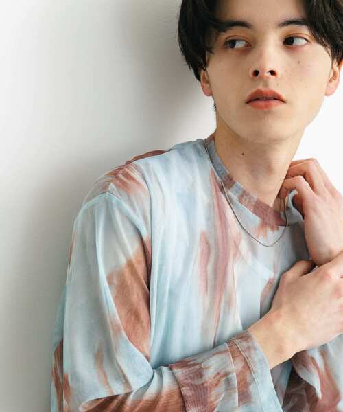 SENSE OF PLACE by URBAN RESEARCH（センスオブプレイスバイアーバンリサーチ）の「アソートシアーロングTシャツ（Tシャツ/カットソー・メンズ・ブラック系その他/ブルー/ブラック・MEDIUM/LARGE）」の4枚目の写真