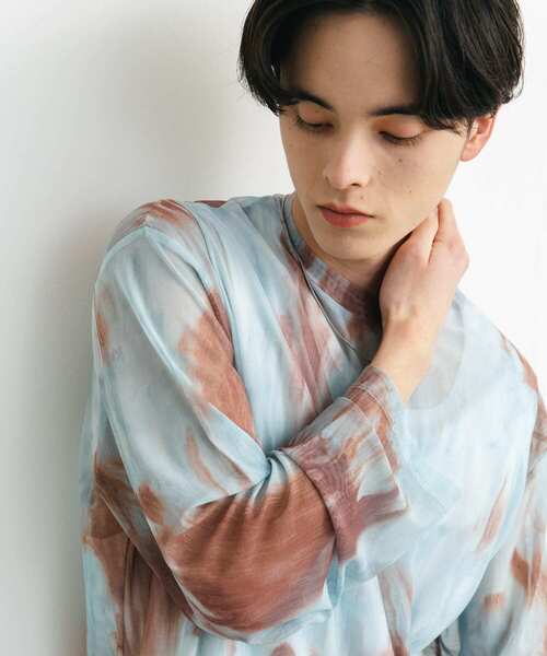 SENSE OF PLACE by URBAN RESEARCH（センスオブプレイスバイアーバンリサーチ）の「アソートシアーロングTシャツ（Tシャツ/カットソー・メンズ・ブラック系その他/ブルー/ブラック・MEDIUM/LARGE）」の5枚目の写真