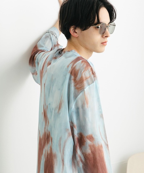 SENSE OF PLACE by URBAN RESEARCH（センスオブプレイスバイアーバンリサーチ）の「アソートシアーロングTシャツ（Tシャツ/カットソー・メンズ・ブラック系その他/ブルー/ブラック・MEDIUM/LARGE）」の6枚目の写真