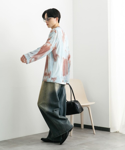 SENSE OF PLACE by URBAN RESEARCH（センスオブプレイスバイアーバンリサーチ）の「アソートシアーロングTシャツ（Tシャツ/カットソー・メンズ・ブラック系その他/ブルー/ブラック・MEDIUM/LARGE）」の9枚目の写真