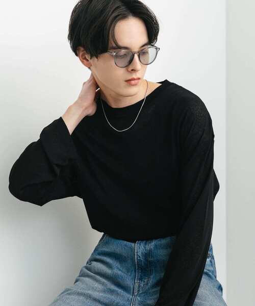 SENSE OF PLACE by URBAN RESEARCH（センスオブプレイスバイアーバンリサーチ）の「アソートシアーロングTシャツ（Tシャツ/カットソー・メンズ・ブラック系その他/ブルー/ブラック・MEDIUM/LARGE）」の10枚目の写真