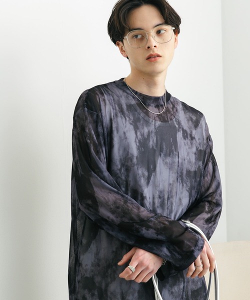 SENSE OF PLACE by URBAN RESEARCH（センスオブプレイスバイアーバンリサーチ）の「アソートシアーロングTシャツ（Tシャツ/カットソー・メンズ・ブラック系その他/ブルー/ブラック・MEDIUM/LARGE）」の19枚目の写真