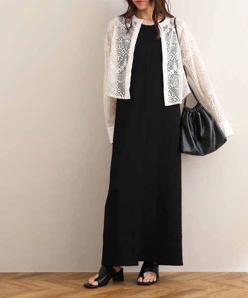 【限定1着】ハンドメイド　レディース　ノースリーブワンピース　リップル♬ セール】【NOAHL】ノースリーブリップルワンピース（ワンピース