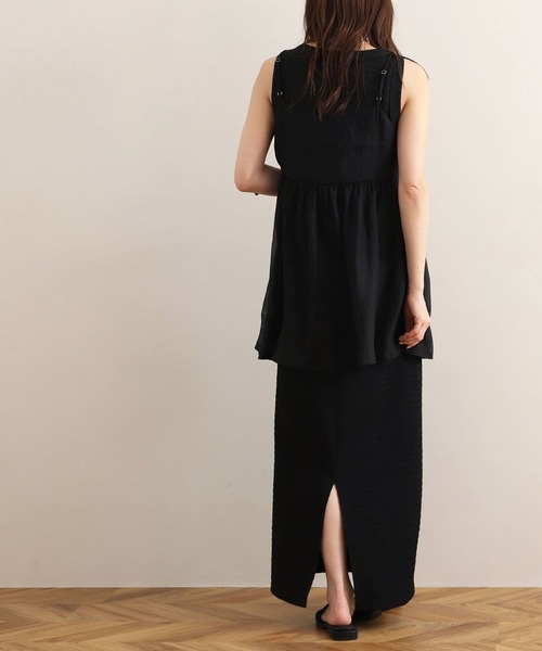【限定1着】ハンドメイド　レディース　ノースリーブワンピース　リップル♬ セール】【NOAHL】ノースリーブリップルワンピース（ワンピース