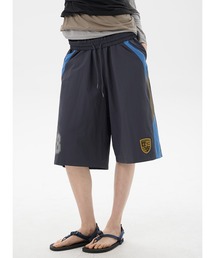 MASONPRINCE（メイソンプリンス）の「ルーズフィット エンブレムロゴ刺繍 クロップド トラックパンツ DK3118【MASONPRINCE】（その他パンツ）」