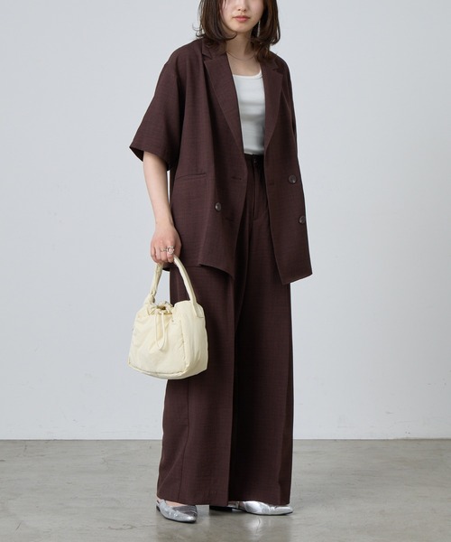 COLONY 2139(コロニートゥーワンスリーナイン)の「ナイロンドロストバッグ(ハンドバッグ・レディース・ブラウン/アイボリー/ブラック/サックスブルー・FREE)」の6枚目の写真