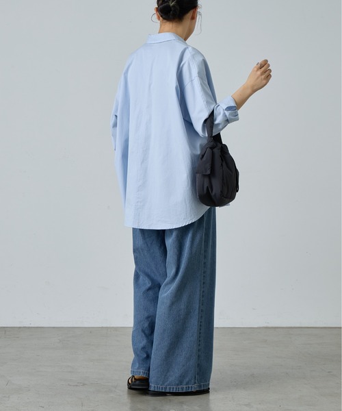 COLONY 2139(コロニートゥーワンスリーナイン)の「ナイロンドロストバッグ(ハンドバッグ・レディース・ブラウン/アイボリー/ブラック/サックスブルー・FREE)」の14枚目の写真