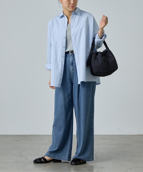 COLONY 2139(コロニートゥーワンスリーナイン)の「ナイロンドロストバッグ(ハンドバッグ・レディース・ブラウン/アイボリー/ブラック/サックスブルー・FREE)」の15枚目の写真