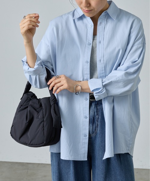 COLONY 2139(コロニートゥーワンスリーナイン)の「ナイロンドロストバッグ(ハンドバッグ・レディース・ブラウン/アイボリー/ブラック/サックスブルー・FREE)」の10枚目の写真