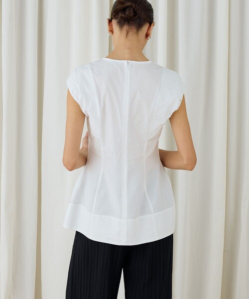 DES PRES（デ・プレ）の「コットンタイプライター シェイプブラウス（シャツ/ブラウス・レディース・ホワイト/ブラック・FREE）」の9枚目の写真