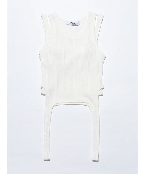 VEQUM(VEQUM)の「【VEQUM】RIB LAYER TOPS(Tシャツ/カットソー・レディース・ブラック/グレー/ホワイト・FREE)」の5枚目の写真