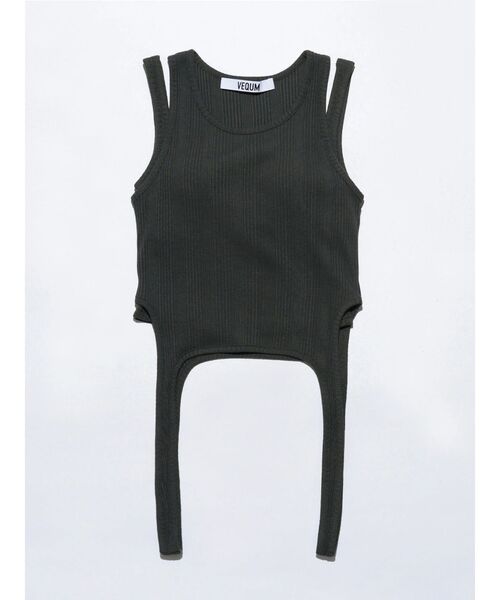 VEQUM(VEQUM)の「【VEQUM】RIB LAYER TOPS(Tシャツ/カットソー・レディース・ブラック/グレー/ホワイト・FREE)」の7枚目の写真