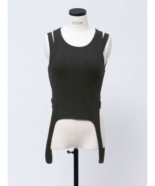 VEQUM(VEQUM)の「【VEQUM】RIB LAYER TOPS(Tシャツ/カットソー・レディース・ブラック/グレー/ホワイト・FREE)」の8枚目の写真