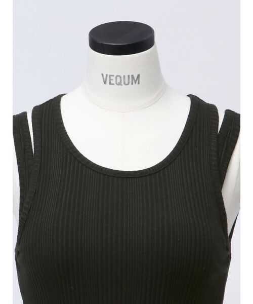 VEQUM(VEQUM)の「【VEQUM】RIB LAYER TOPS(Tシャツ/カットソー・レディース・ブラック/グレー/ホワイト・FREE)」の11枚目の写真