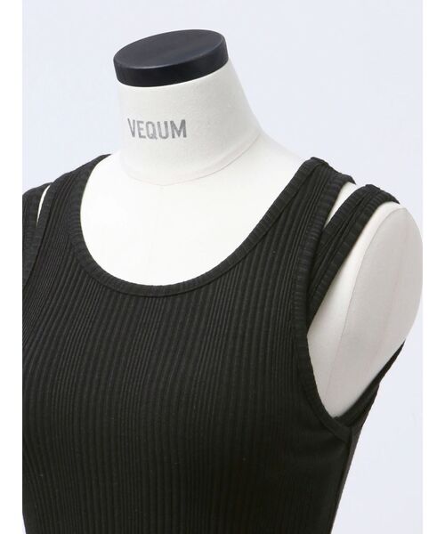 VEQUM(VEQUM)の「【VEQUM】RIB LAYER TOPS(Tシャツ/カットソー・レディース・ブラック/グレー/ホワイト・FREE)」の12枚目の写真