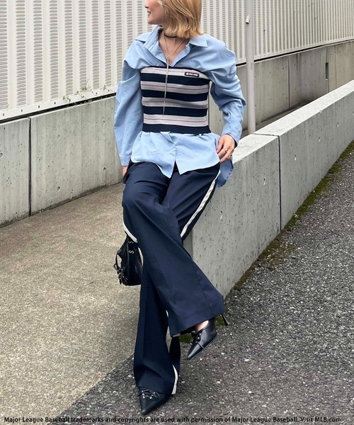 トップス volume hand knit outer Short Sleeve Knit Top with Rolled Neckline – StoneFlowers