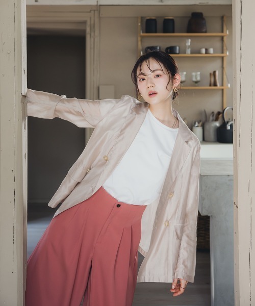 Petitjo(プッチージョ)の「小さいサイズ ハイウエストワイドパンツ 低身長さん・小柄女性(その他パンツ・レディース・ピンク/ブラウン・PSS/PS/PM/PL)」の7枚目の写真