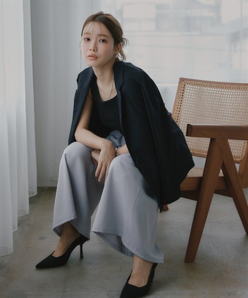 Petitjo(プッチージョ)の「小さいサイズ ハイウエストワイドパンツ 低身長さん・小柄女性(その他パンツ・レディース・ピンク/ブラウン/グレー・PSS/PS/PM/PL)」の16枚目の写真