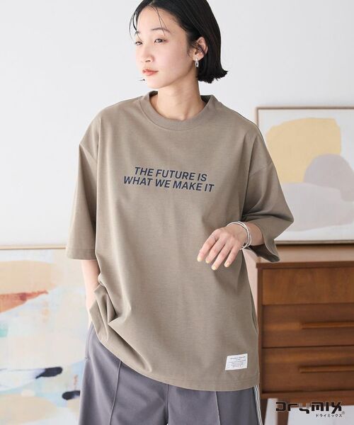 CRAFT STANDARD BOUTIQUE（クラフトスタンダードブティック）の「接触冷感/吸水速乾/UVカット DRY-MIX プリントTEE（Tシャツ/カットソー・レディース・ブラック/グレイッシュベージュ/オフホワイト・S/M/L）」の3枚目の写真