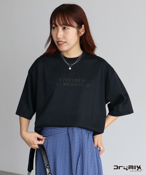 CRAFT STANDARD BOUTIQUE（クラフトスタンダードブティック）の「接触冷感/吸水速乾/UVカット DRY-MIX プリントTEE（Tシャツ/カットソー・レディース・ブラック/グレイッシュベージュ/オフホワイト・S/M/L）」の2枚目の写真