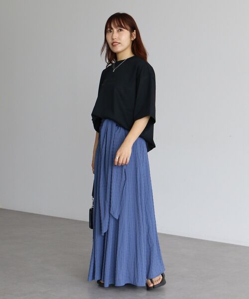 CRAFT STANDARD BOUTIQUE（クラフトスタンダードブティック）の「接触冷感/吸水速乾/UVカット DRY-MIX プリントTEE（Tシャツ/カットソー・レディース・ブラック/グレイッシュベージュ/オフホワイト・S/M/L）」の7枚目の写真