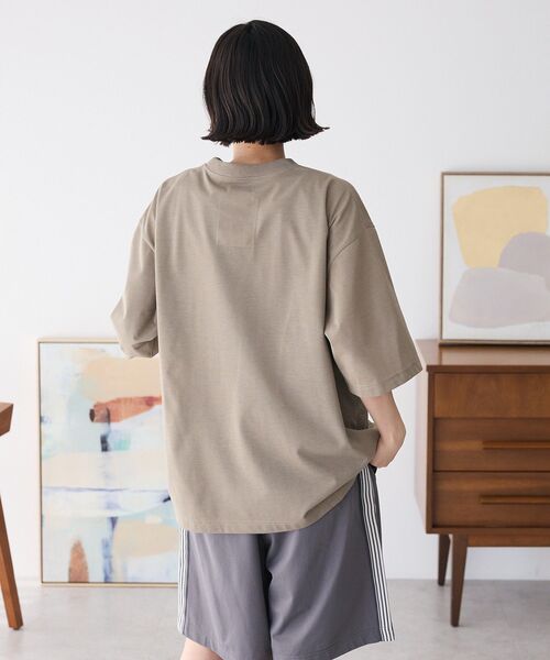 CRAFT STANDARD BOUTIQUE（クラフトスタンダードブティック）の「接触冷感/吸水速乾/UVカット DRY-MIX プリントTEE（Tシャツ/カットソー・レディース・ブラック/グレイッシュベージュ/オフホワイト・S/M/L）」の15枚目の写真