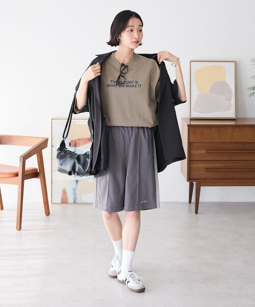 CRAFT STANDARD BOUTIQUE（クラフトスタンダードブティック）の「接触冷感/吸水速乾/UVカット DRY-MIX プリントTEE（Tシャツ/カットソー・レディース・ブラック/グレイッシュベージュ/オフホワイト・S/M/L）」の18枚目の写真