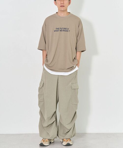 CRAFT STANDARD BOUTIQUE（クラフトスタンダードブティック）の「接触冷感/吸水速乾/UVカット DRY-MIX プリントTEE（Tシャツ/カットソー・レディース・ブラック/グレイッシュベージュ/オフホワイト・S/M/L）」の21枚目の写真