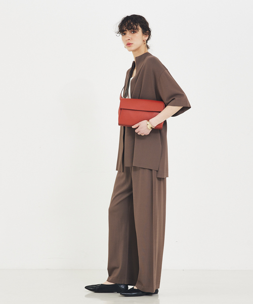 LOWELL things（ロウェル　シングス）の「Stri/レザークロスボディバッグ（ボディバッグ/ウエストポーチ・レディース・ブラック/グレイッシュベージュ/オレンジ・フリー）」の11枚目の写真