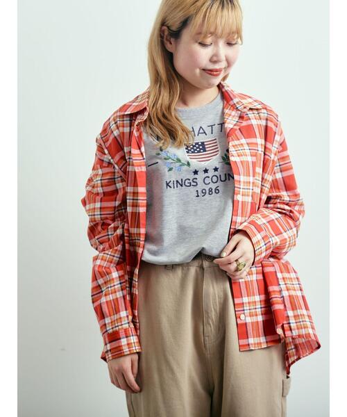 SM2（エスエムツー）の「刺繍入りチェックシャツ（シャツ/ブラウス・レディース・レッド/ベージュ/イエロー/ブルー・F）」の8枚目の写真