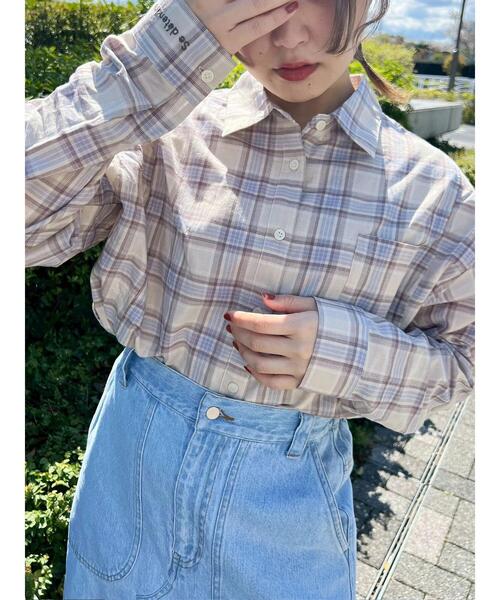 SM2（エスエムツー）の「刺繍入りチェックシャツ（シャツ/ブラウス・レディース・レッド/ベージュ/イエロー/ブルー・F）」の14枚目の写真