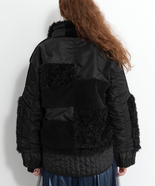 パッチワークライクボアブルゾン（ブルゾン）｜AULA AILA