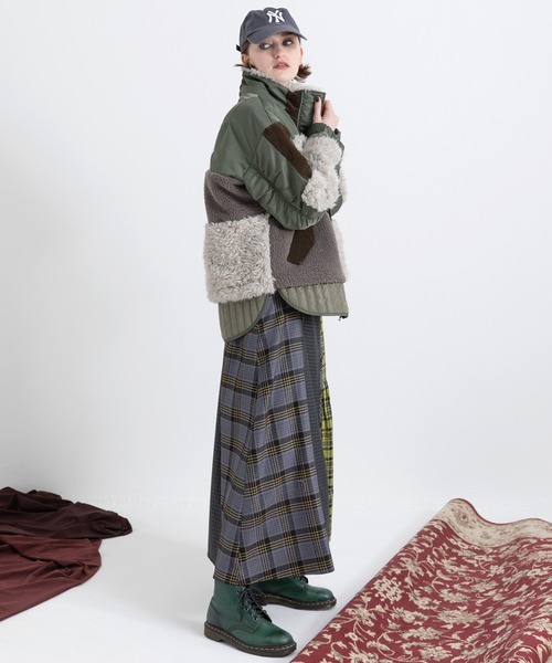 パッチワークライクボアブルゾン（ブルゾン）｜AULA AILA