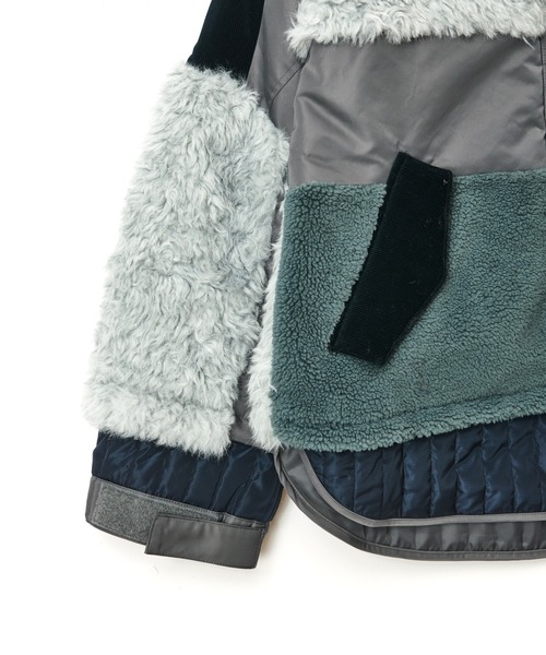 AULA AILA（アウラアイラ）の「パッチワークライクボアブルゾン（ブルゾン・レディース・カーキ/ブラック/グレー・0）」の14枚目の写真