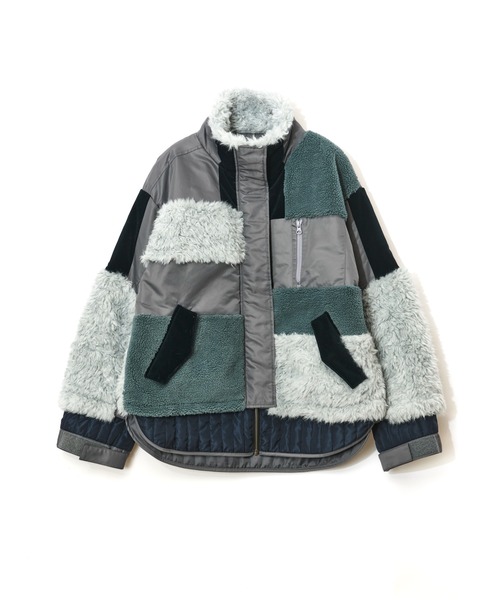 パッチワークライクボアブルゾン（ブルゾン）｜AULA AILA