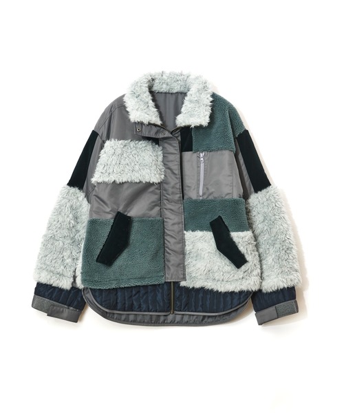 AULA AILA パッチワークジャケット PATCHWORK LIKE BOA BLOUSON — aulaaila