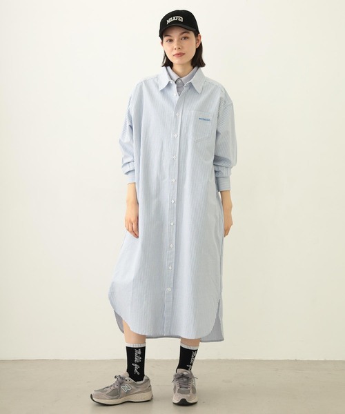 MILKFED.（ミルクフェド）の「LAYERED SHIRTS DRESS（ワンピース・レディース・ライトピンク/ライトブルー/ネイビー・ONE SIZE）」の13枚目の写真