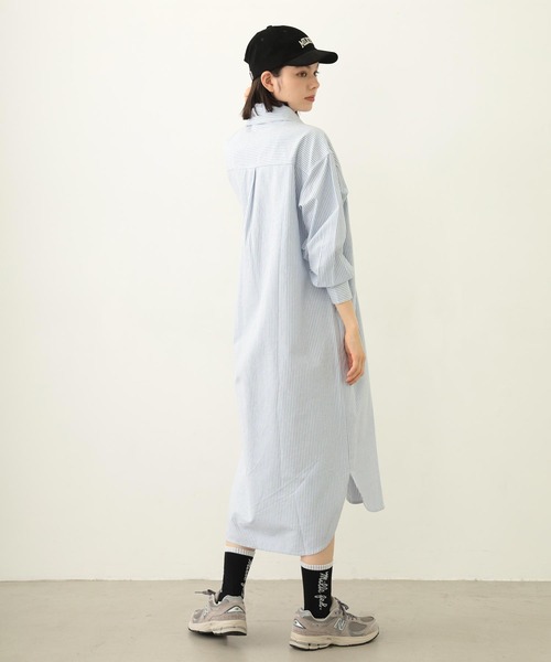 MILKFED.（ミルクフェド）の「LAYERED SHIRTS DRESS（ワンピース・レディース・ライトピンク/ライトブルー/ネイビー・ONE SIZE）」の14枚目の写真