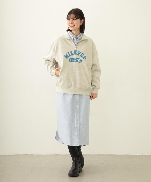 MILKFED.（ミルクフェド）の「LAYERED SHIRTS DRESS（ワンピース・レディース・ライトピンク/ライトブルー/ネイビー・ONE SIZE）」の17枚目の写真